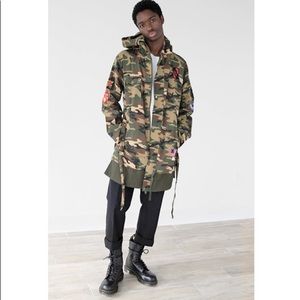 Profound Aesthetic Camo Trench Coat